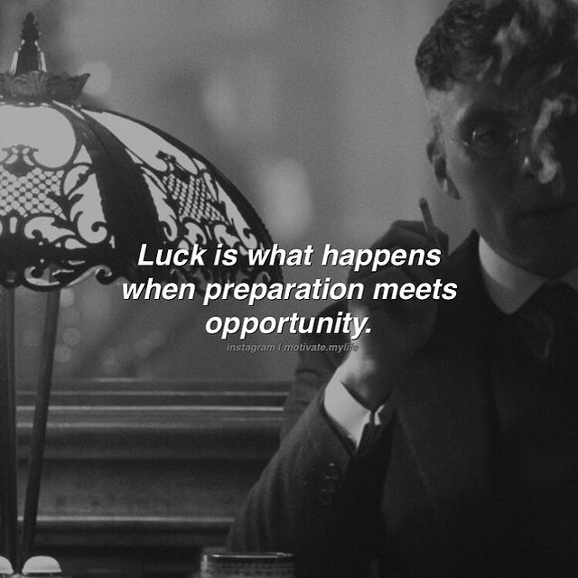 good motivational quotes, Luck is what happens when preparation meets opportunity